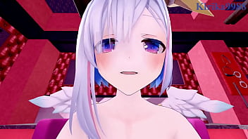 Amane Kanata and Tokoyami Towa intense sex. – Hololive VTuber POV Hentai