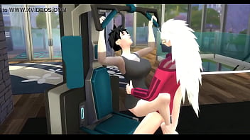 Naruto Hentai Episode 60 madara went to train and videl tells him that it helps her to do some exercises, he takes off her clothes and fucks her on the machine