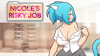 Nicole Risky Job [Hentai game PornPlay ] Ep.4 the camgirl masturbated while looking at her tits exposed