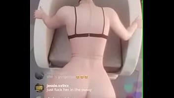 Live stream on ig how she gets fucked from behind, 3D animation